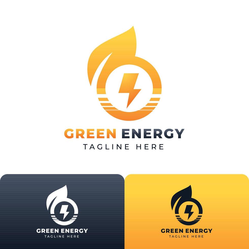 förnybar energi logotyp mall design vektor