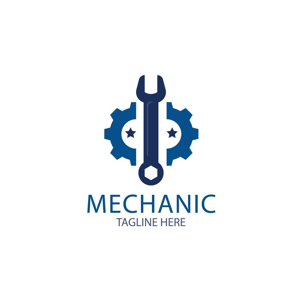 Hand gezeichnet mechanisch Logo Vorlage Design vektor
