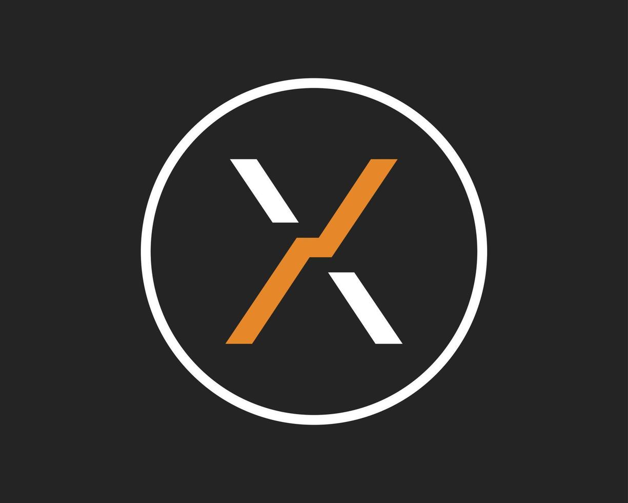 brev x initialer tillväxt statistik handel lösning linje enkel minimalistisk runda vektor logotyp design