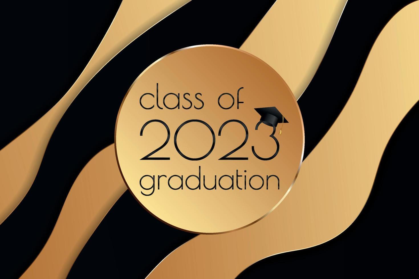 klass av 2023 gradering text design för kort, inbjudningar eller baner vektor