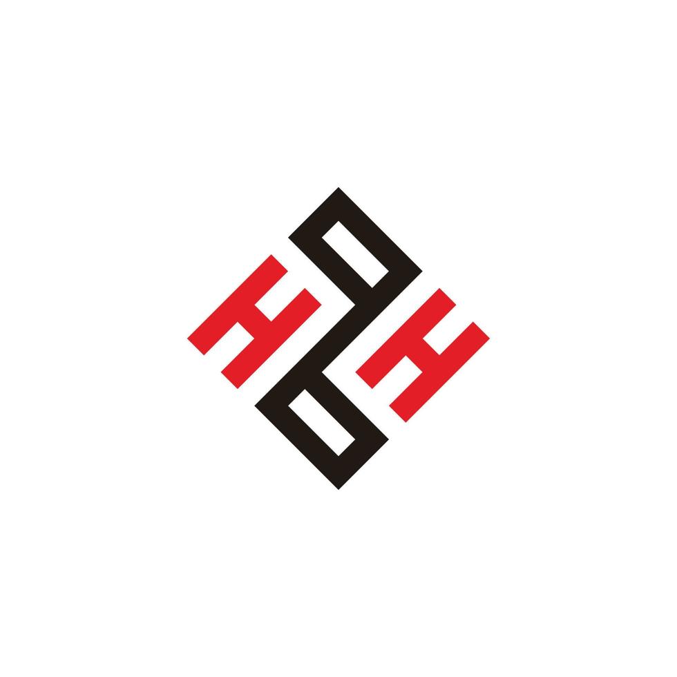 abstrakt Brief hq einfach linear Platz Logo Vektor