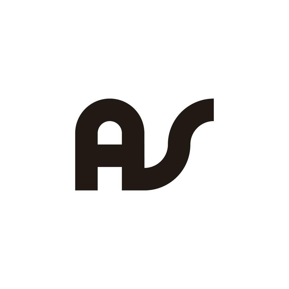 abstrakt brev som enkel geometrisk linje logotyp vektor