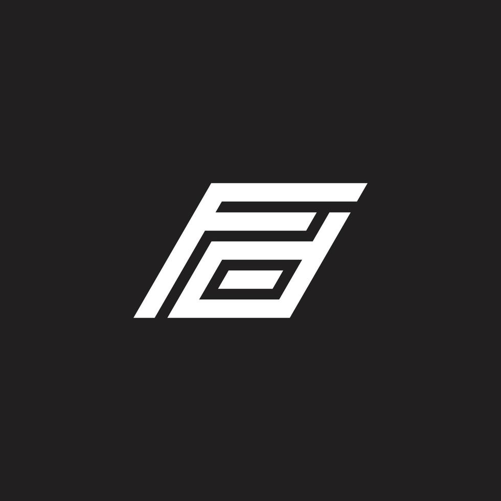 Brief fd Streifen verknüpft geometrisch Logo Vektor