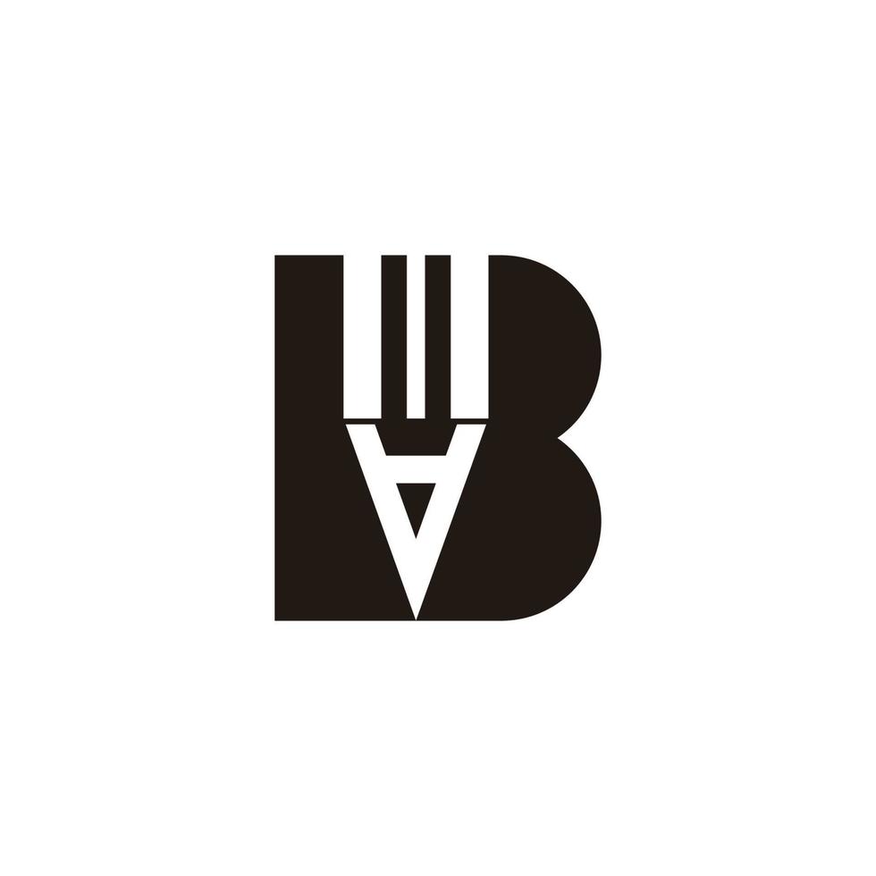 brev b penna skrivningar symbol logotyp vektor geometrisk begrepp