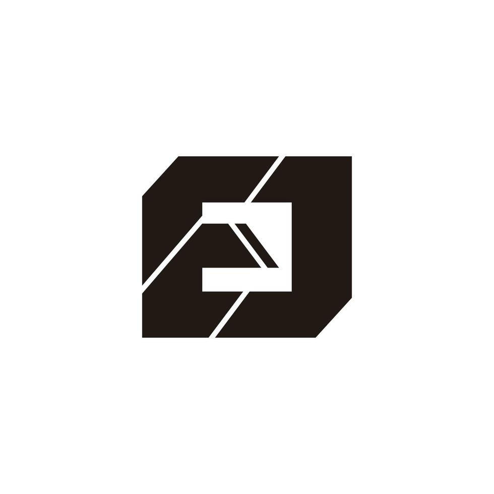 brev ej enkel geometrisk skiva fyrkant design logotyp vektor