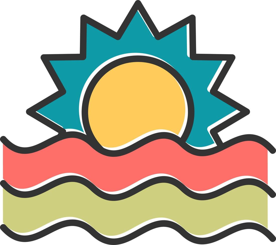 Sonnenaufgang-Vektor-Symbol vektor