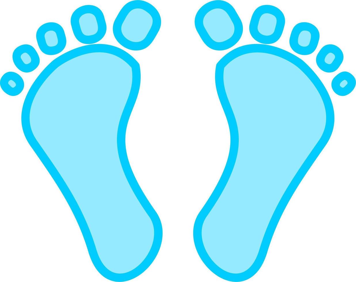 Digital Fußabdruck Vektor Symbol