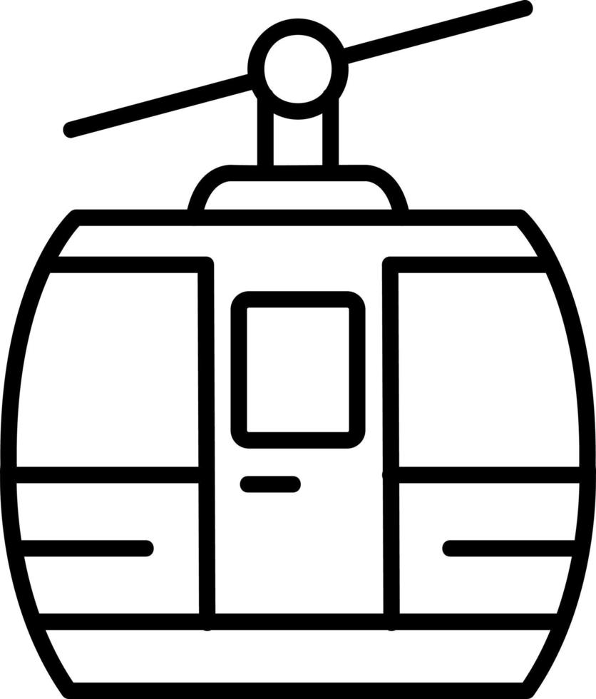 Seilbahn-Vektor-Symbol vektor