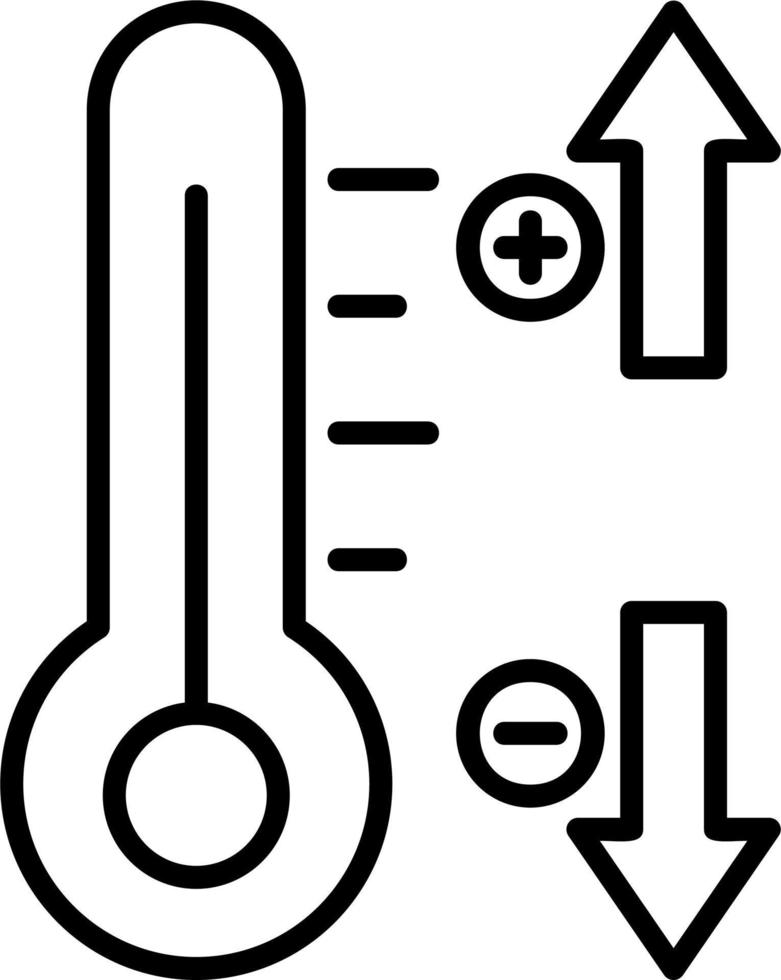 Vektorsymbol für die Temperaturregelung vektor