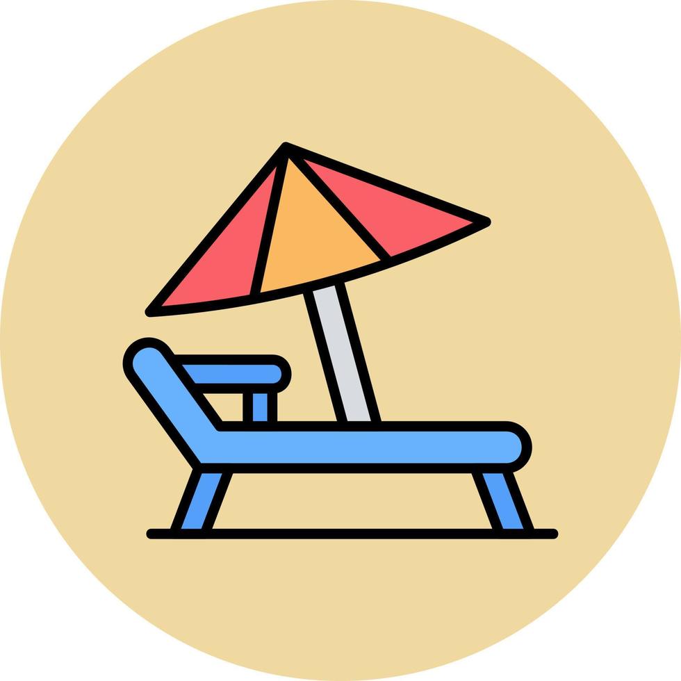 strand stol vektor ikon