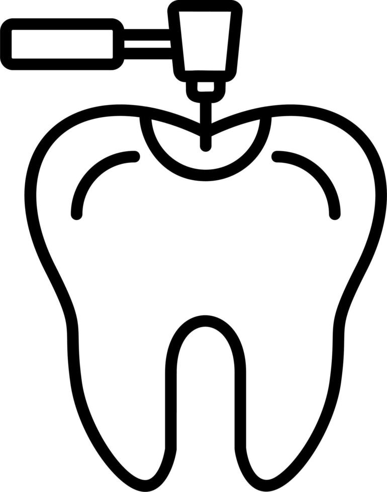 dental borra vektor ikon