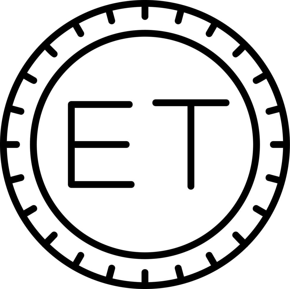 etiopien ringa koda vektor ikon