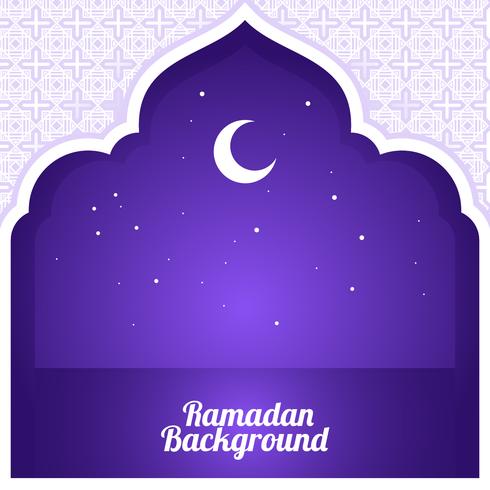 Crescent Ramadan bakgrundsvektor vektor