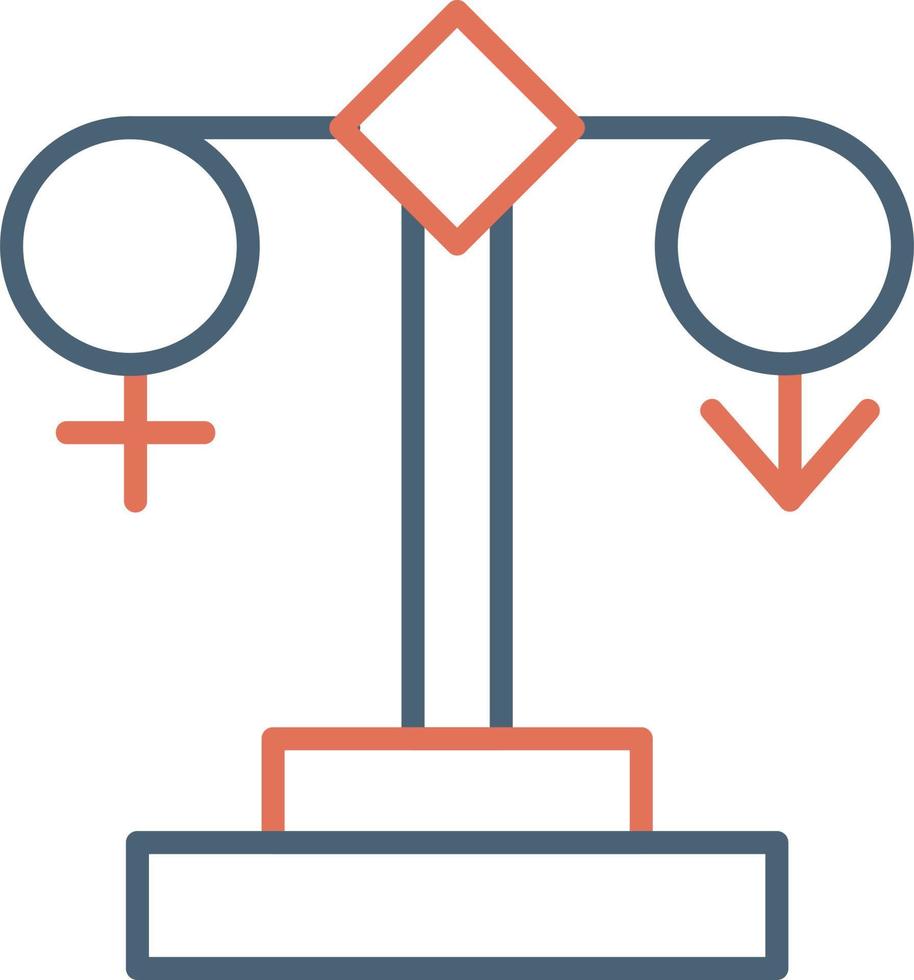 Vektorsymbol für die Gleichstellung der Geschlechter vektor
