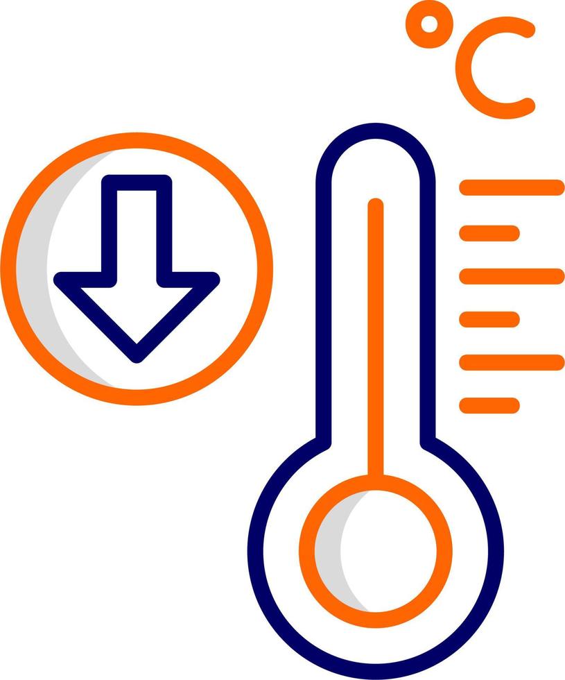 låg temperatur vektor ikon