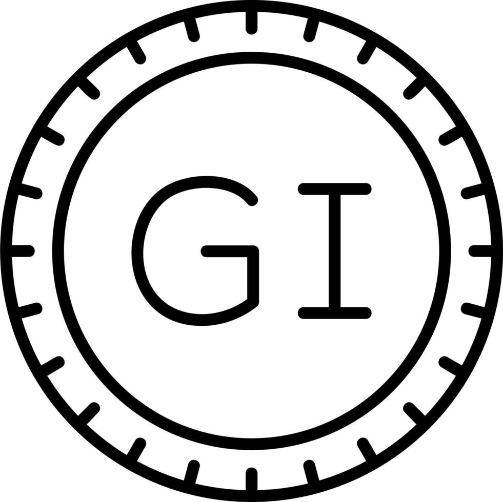 Gibraltar wählen Code Vektor Symbol