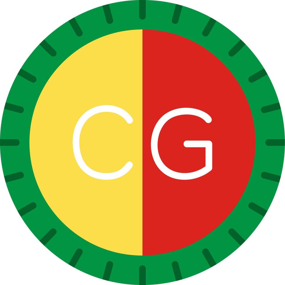 republik av de kongo ringa koda vektor ikon