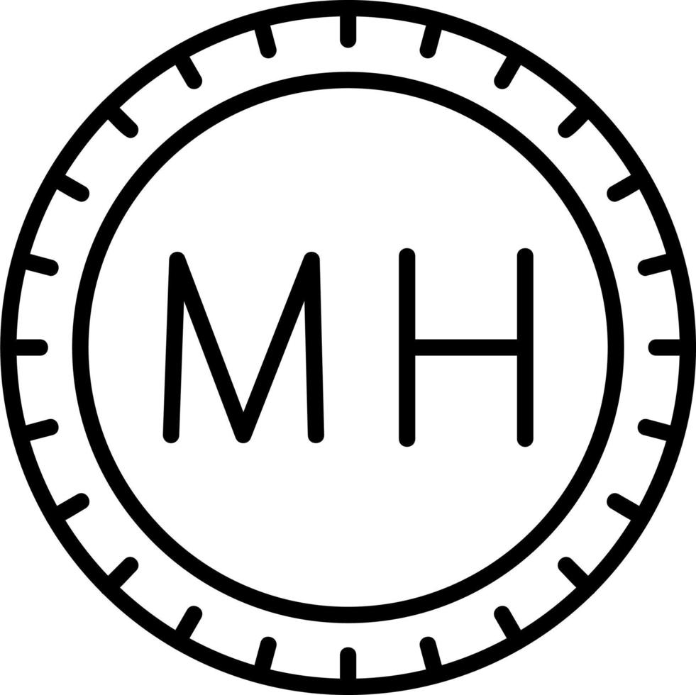 Marshall Inseln wählen Code Vektor Symbol