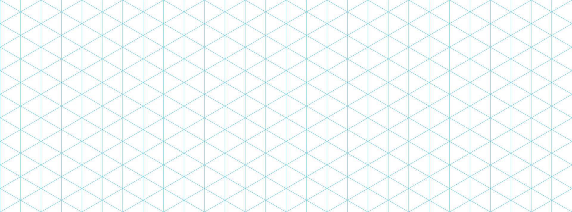 blå isometrisk rutnät Graf papper bakgrund. sömlös mönster guide bakgrund. suck för teknik eller mekanisk layout teckning. vektor illustration