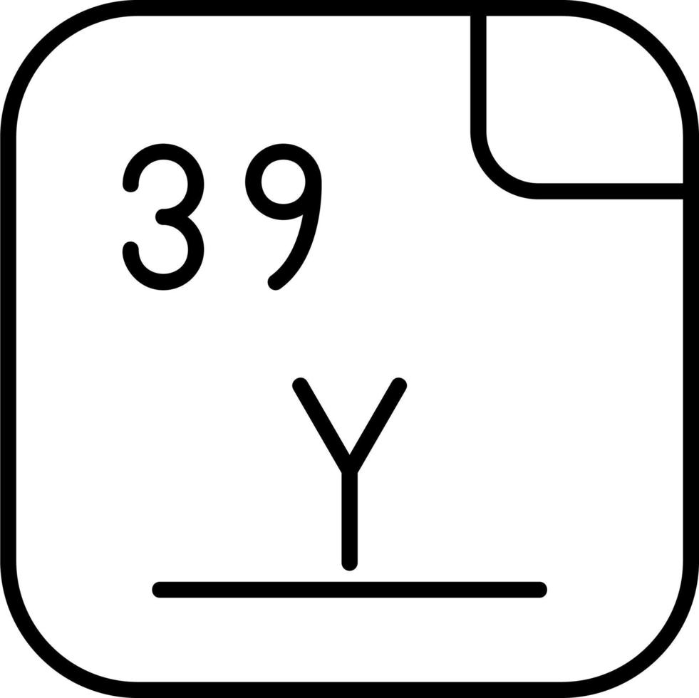 Yttrium Vektor Symbol
