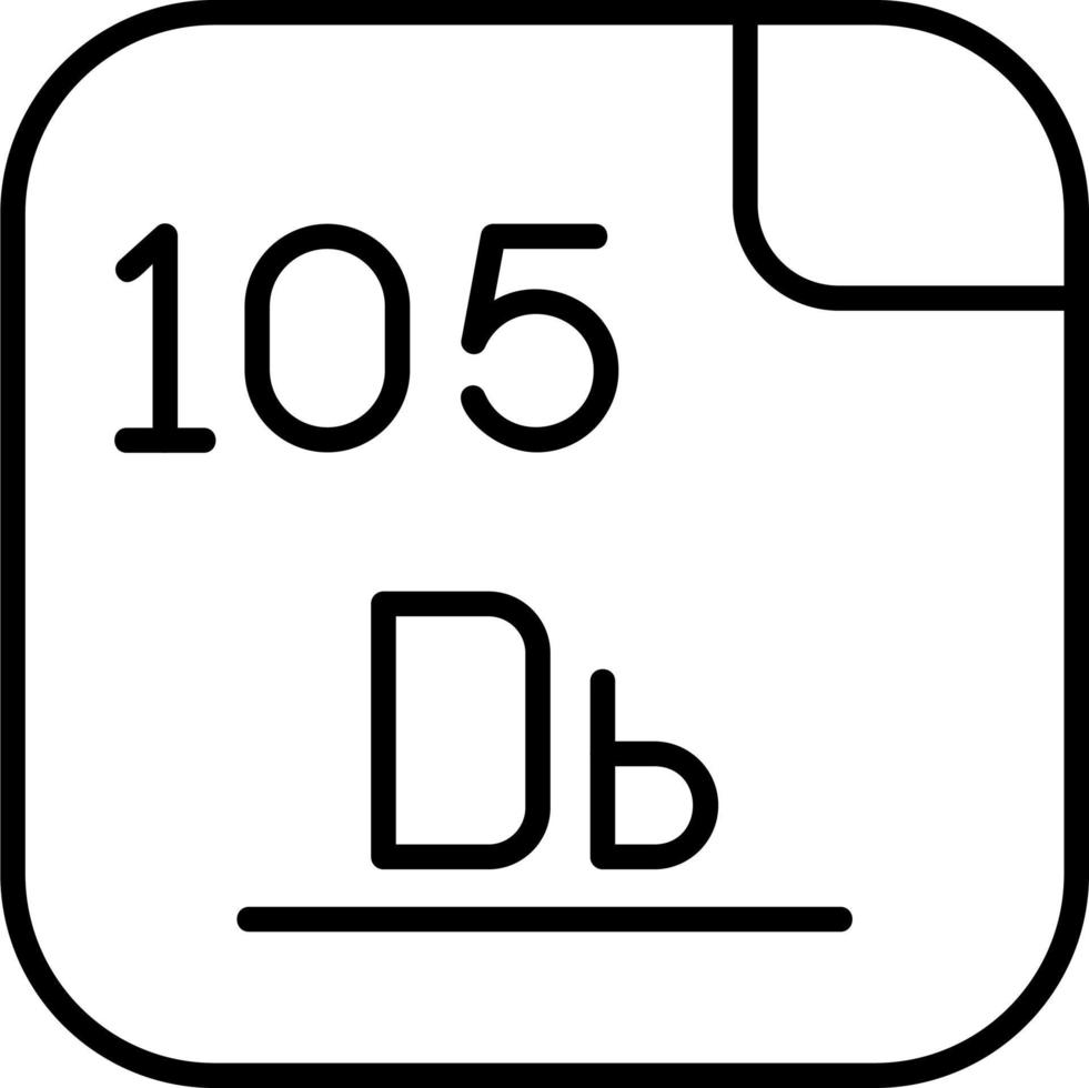 dubnium vektor ikon