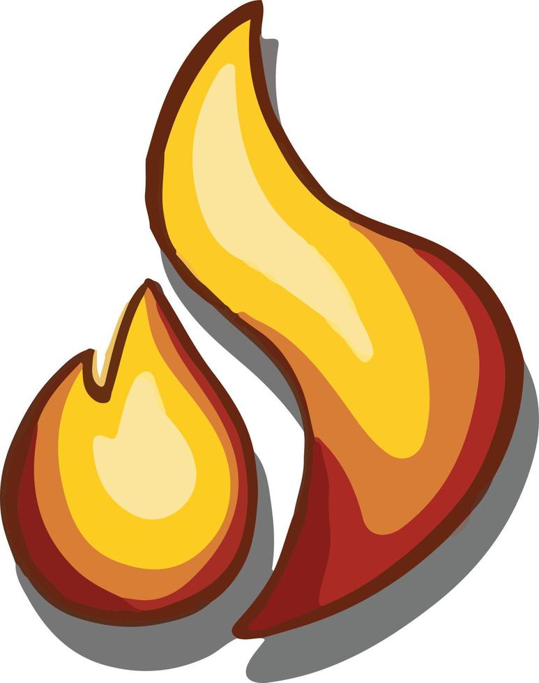 symbol av brand, bål. hand dragen textur vektor