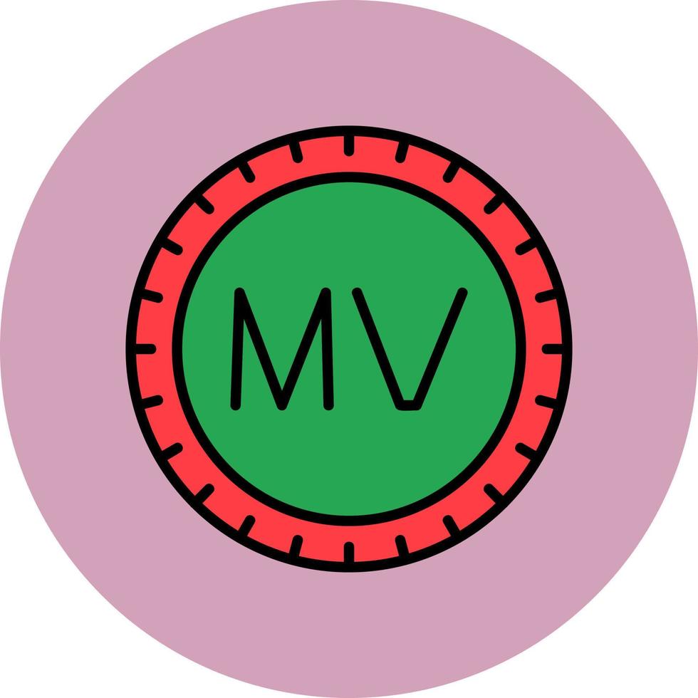 Malediven wählen Code Vektor Symbol