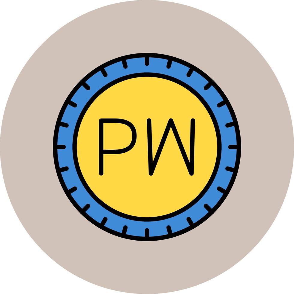 Palau wählen Code Vektor Symbol