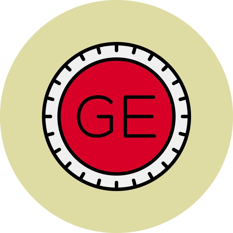 georgien ringa koda vektor ikon
