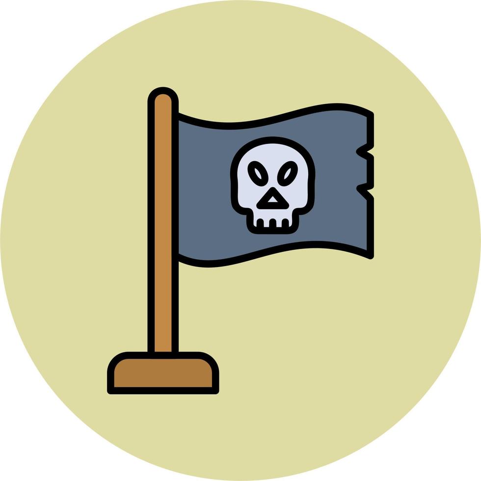 Piratenflaggen-Vektorsymbol vektor