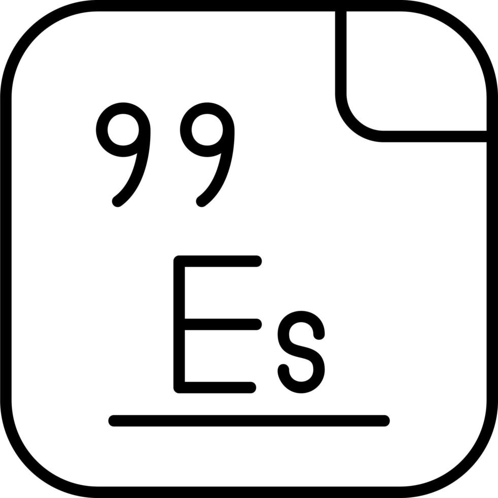 Einsteinium Vektor Symbol