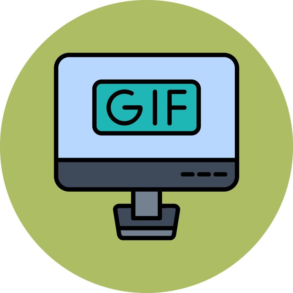 GIF-Vektorsymbol vektor