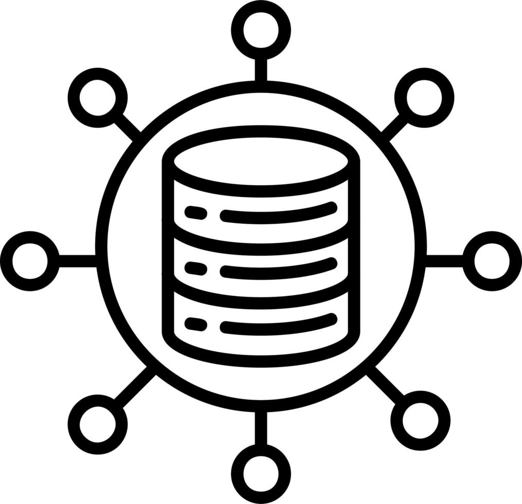 Datennetzwerk-Vektorsymbol vektor