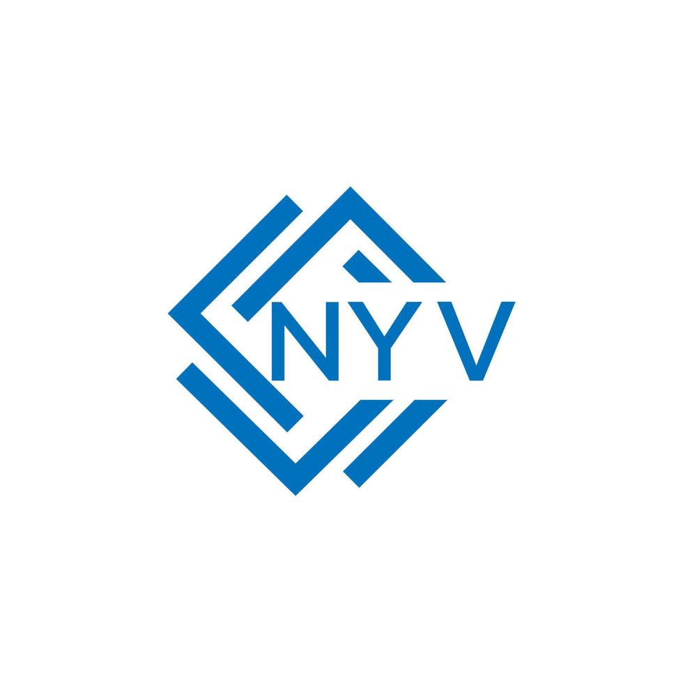 nyv Brief Logo Design auf Weiß Hintergrund. nyv kreativ Kreis Brief Logo Konzept. nyv Brief Design. vektor