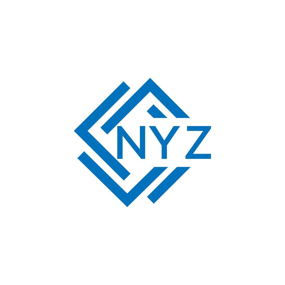 nyz brev logotyp design på vit bakgrund. nyz kreativ cirkel brev logotyp begrepp. nyz brev design. vektor