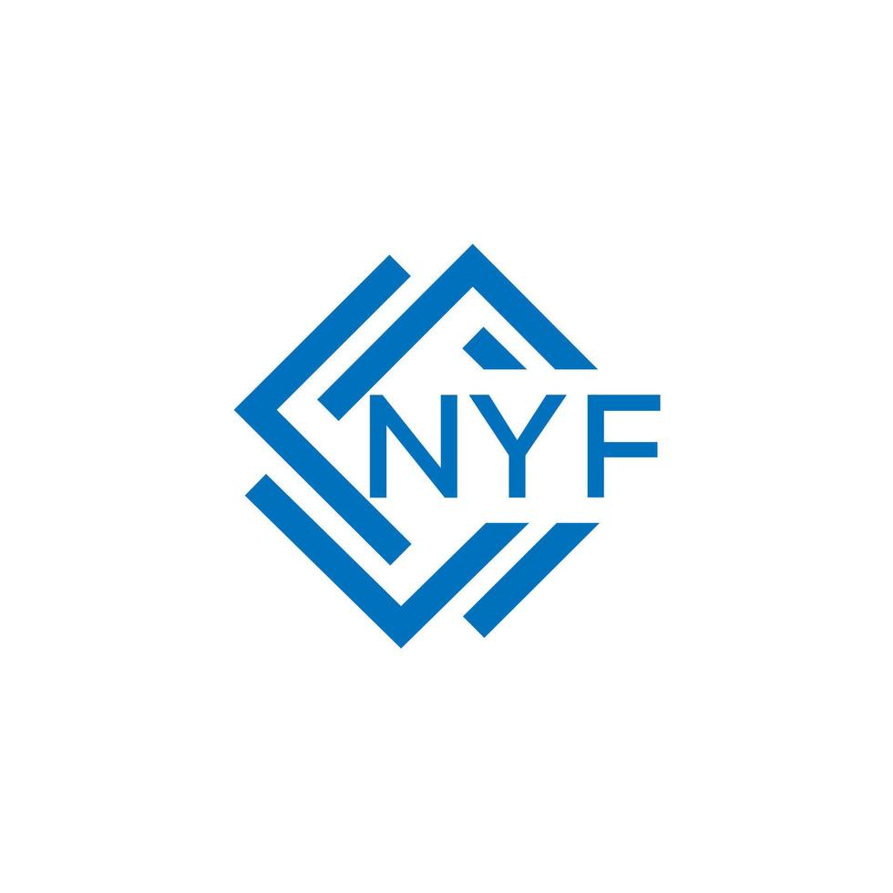 nyf Brief Logo Design auf Weiß Hintergrund. nyf kreativ Kreis Brief Logo Konzept. nyf Brief Design. vektor