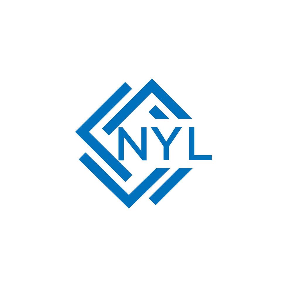 Nyl Brief Logo Design auf Weiß Hintergrund. Nyl kreativ Kreis Brief Logo Konzept. Nyl Brief Design. vektor