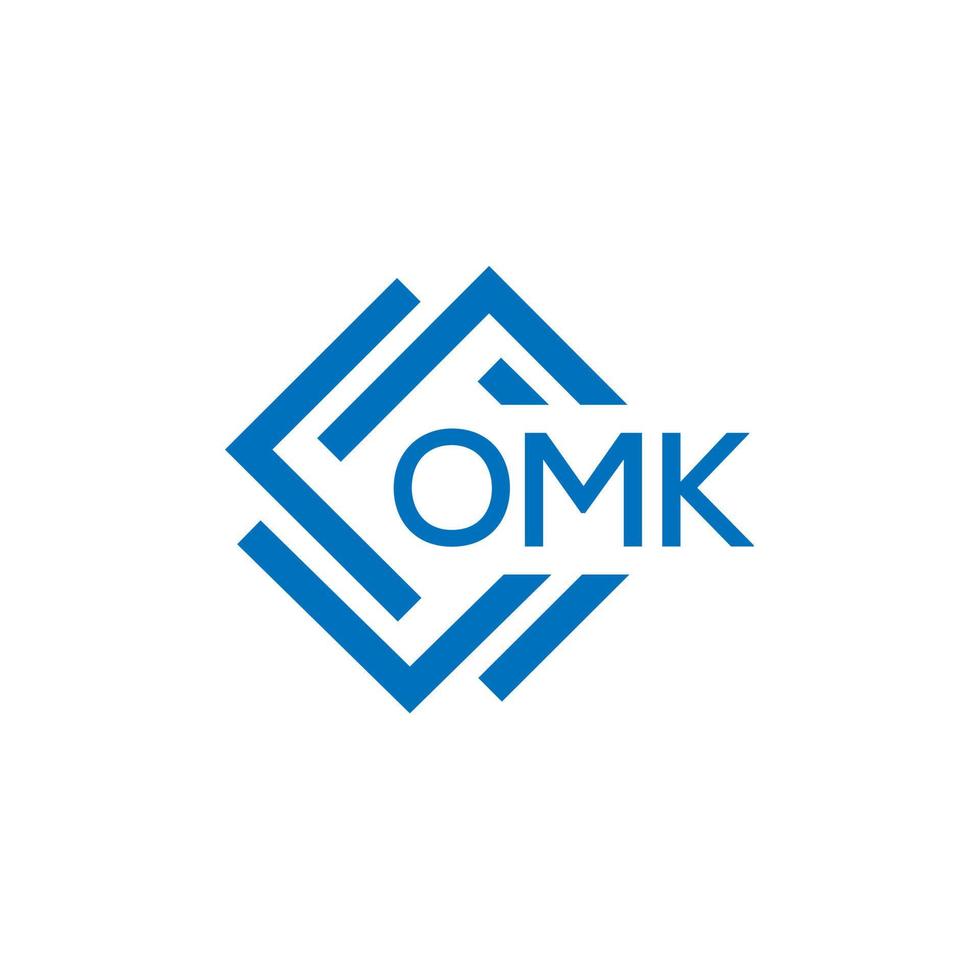 omk Brief Logo Design auf Weiß Hintergrund. omk kreativ Kreis Brief Logo Konzept. omk Brief Design. vektor