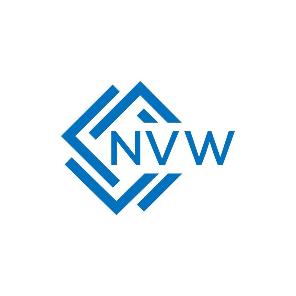 nvw Brief Logo Design auf Weiß Hintergrund. nvw kreativ Kreis Brief Logo Konzept. nvw Brief Design. vektor