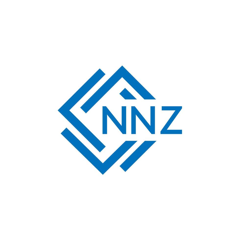 nz Brief Logo Design auf Weiß Hintergrund. nz kreativ Kreis Brief Logo Konzept. nz Brief Design. vektor