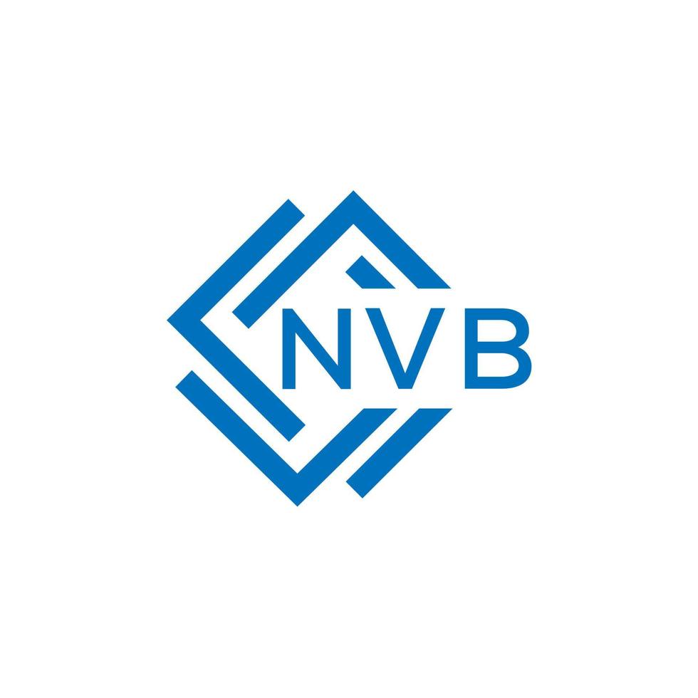 nvb kreativ cirkel brev logotyp begrepp. nvb brev design.nvb brev logotyp design på vit bakgrund. nvb kreativ cirkel brev logotyp begrepp. nvb brev design. vektor