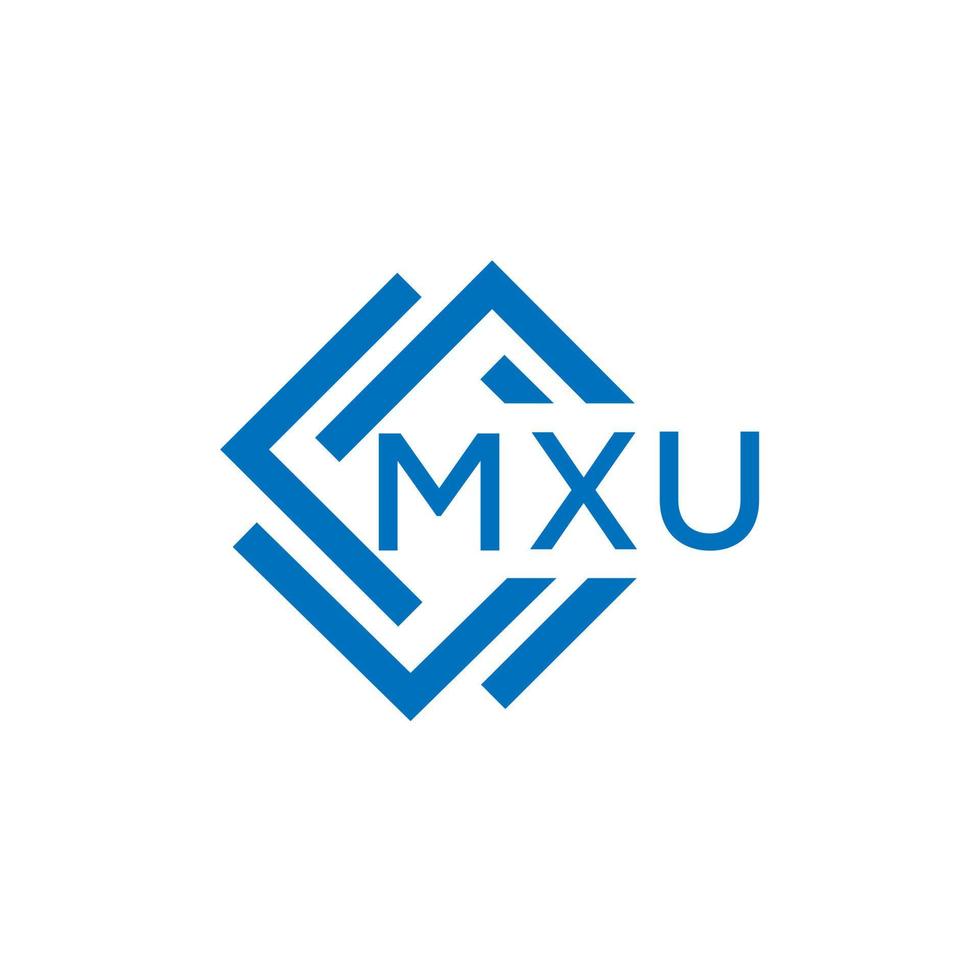 mxu Brief Logo Design auf Weiß Hintergrund. mxu kreativ Kreis Brief Logo Konzept. mxu Brief Design. vektor