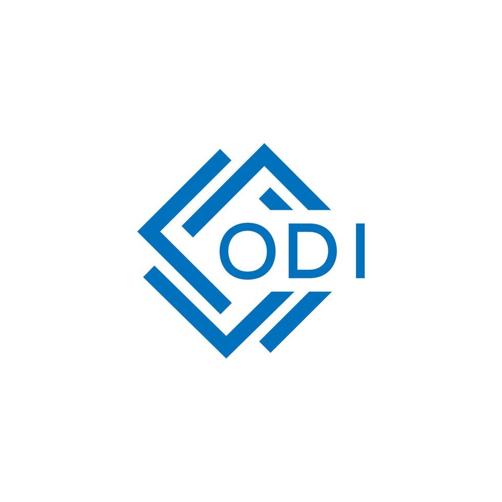 odi brev logotyp design på vit bakgrund. odi kreativ cirkel brev logotyp begrepp. odi brev design. vektor