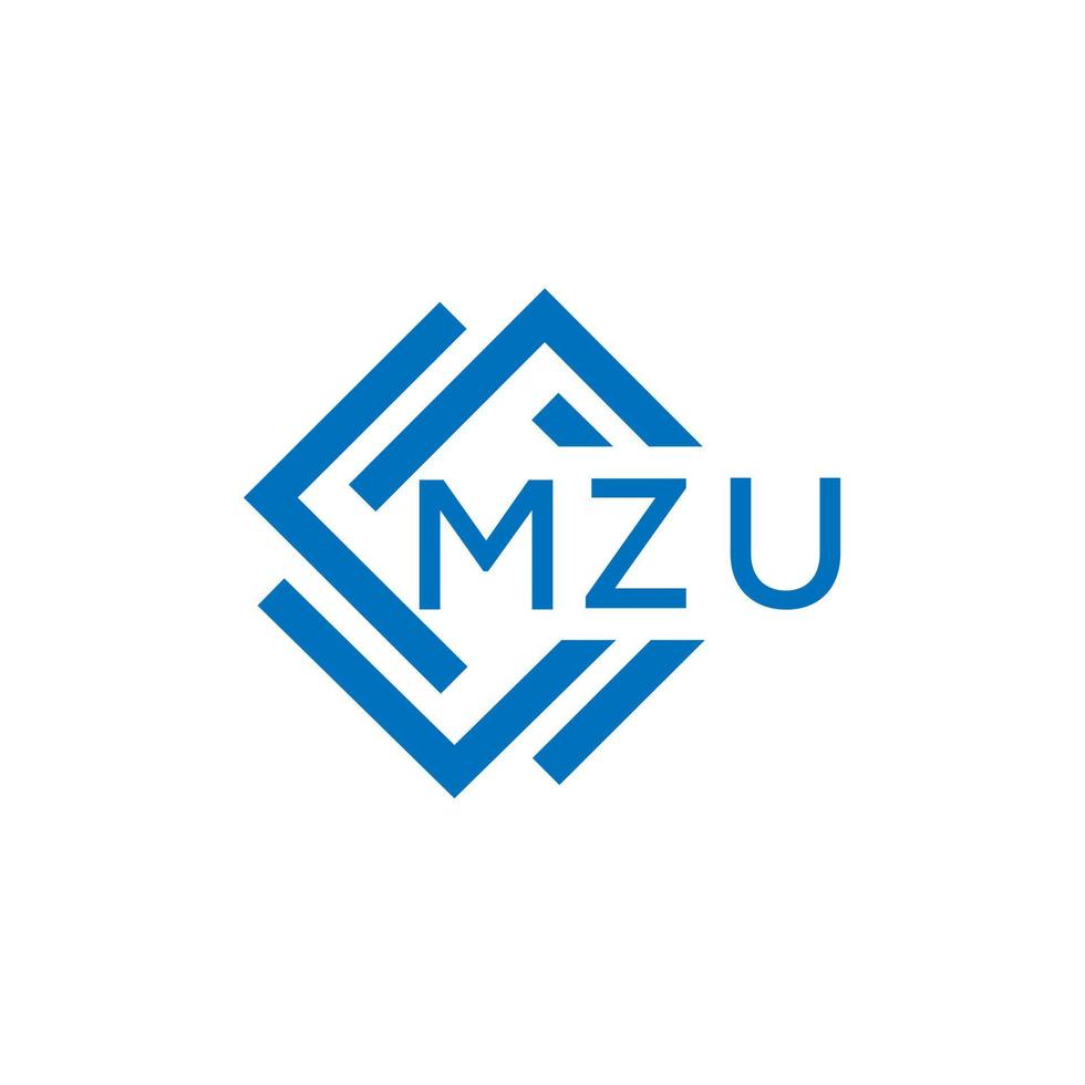 mzu Brief Logo Design auf Weiß Hintergrund. mzu kreativ Kreis Brief Logo Konzept. mzu Brief Design. vektor