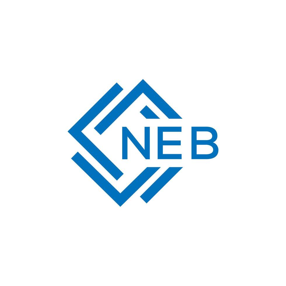 neb Brief Logo Design auf Weiß Hintergrund. neb kreativ Kreis Brief Logo Konzept. neb Brief Design. vektor