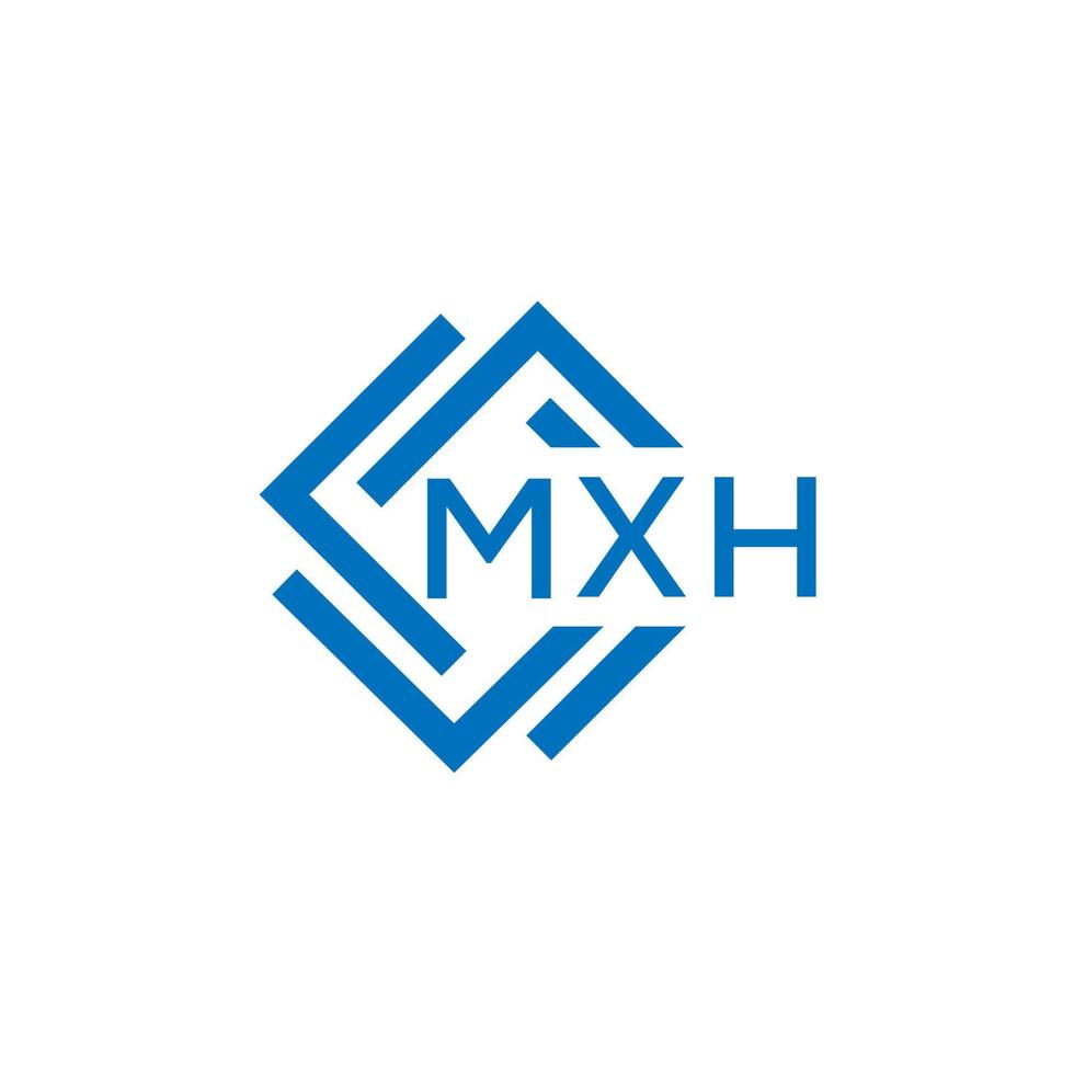 mxh Brief Logo Design auf Weiß Hintergrund. mxh kreativ Kreis Brief Logo Konzept. mxh Brief Design. vektor