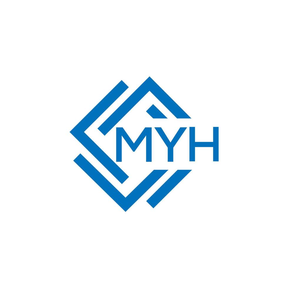 myh Brief Logo Design auf Weiß Hintergrund. myh kreativ Kreis Brief Logo Konzept. myh Brief Design. vektor