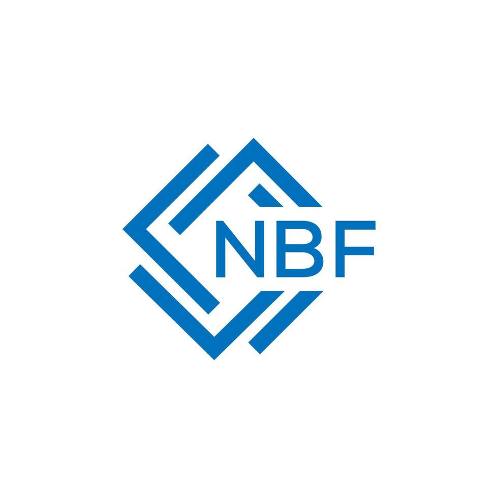 nbf Brief Logo Design auf Weiß Hintergrund. nbf kreativ Kreis Brief Logo Konzept. nbf Brief Design. vektor