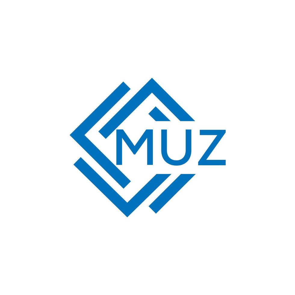 Muz Brief Logo Design auf Weiß Hintergrund. Muz kreativ Kreis Brief Logo Konzept. Muz Brief Design. vektor
