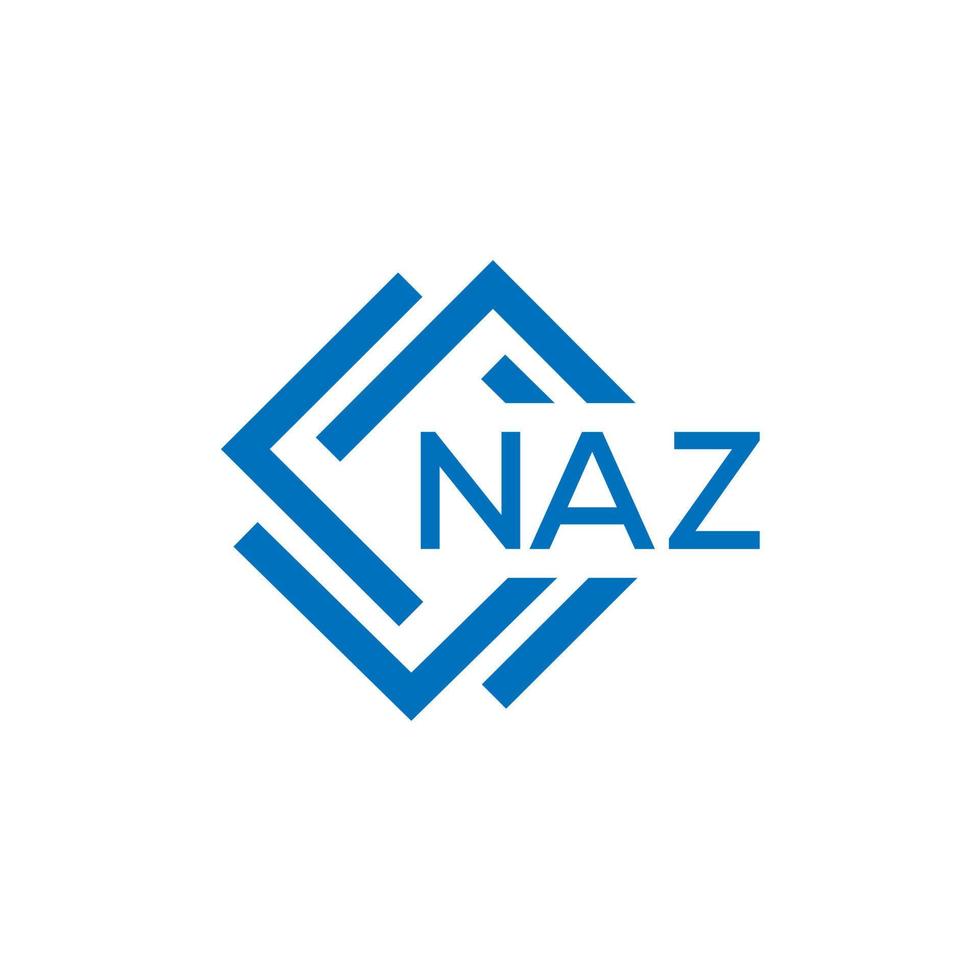 naz brev logotyp design på vit bakgrund. naz kreativ cirkel brev logotyp begrepp. naz brev design. vektor